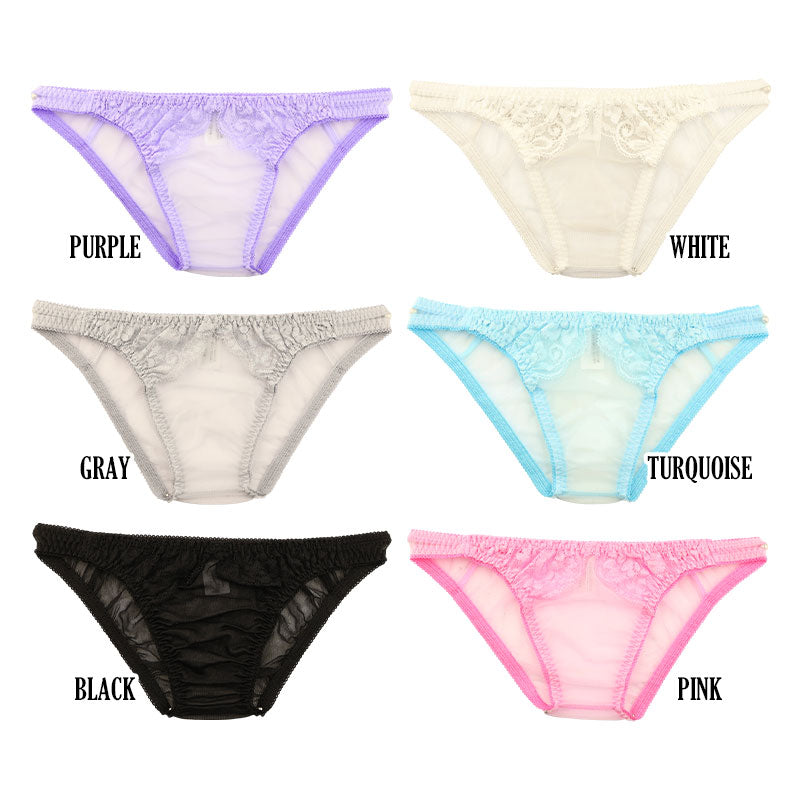 ユニセックス エアリー透け感 レースフルバック ユニセックス ローライズ シースルー 軽やか履き心地 621099