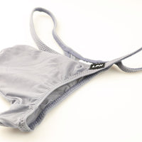 メンズ GUS生地使用 メンズTバックビキニ 透け感×光沢 極薄クリア素材 立体3Dポーチ構造 622050