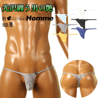 メンズ 極薄シースルー メンズTバック 3Dポーチで快適フィット GUS素材×上向きホールド 622069