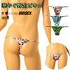 ユニセックス セクシー ユニセックス Tバック 下着 光沢感 ストレッチ生地 ローライズショーツ 熱帯プリント 622073