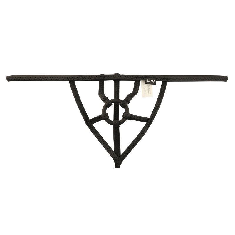 Men's Support Bikini with Black Power Ring in Glossy Super Wetlook Fabric 623047