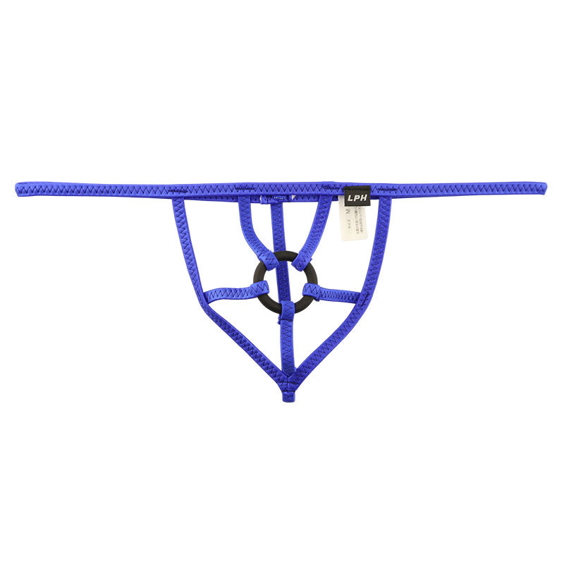 Men's Support Bikini with Black Power Ring in Glossy Super Wetlook Fabric 623047