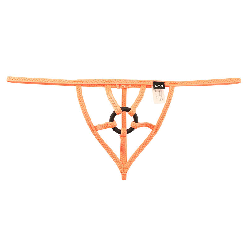 Men's Support Bikini with Black Power Ring in Glossy Super Wetlook Fabric 623047
