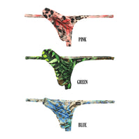 メンズ 快適フィット メンズ Tバックショーツ セクシー 3D立体ポーチ 熱帯プリント 623069