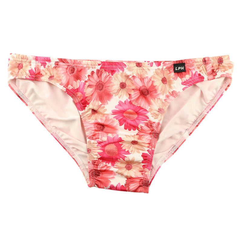 メンズ 上品微光沢 花柄プリント メンズフルバックビキニ しなやかストレッチ素材 肌に優しく包む快適フィット 625012