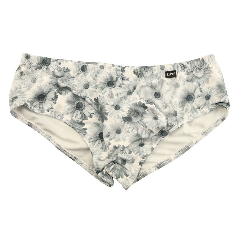 メンズ 柔らかフィット×華やか花柄！男性を包む3Dポーチボクサーブリーフ 629003