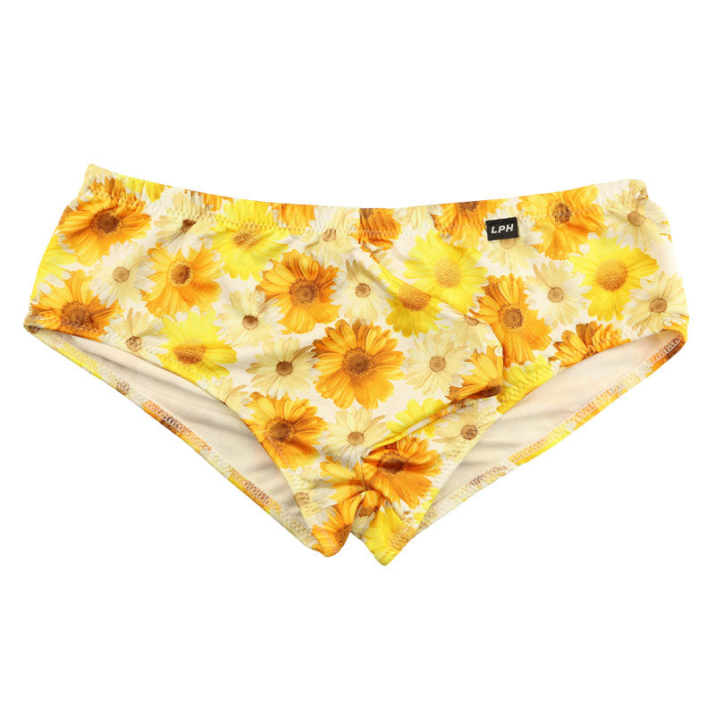 メンズ 柔らかフィット×華やか花柄！男性を包む3Dポーチボクサーブリーフ 629003