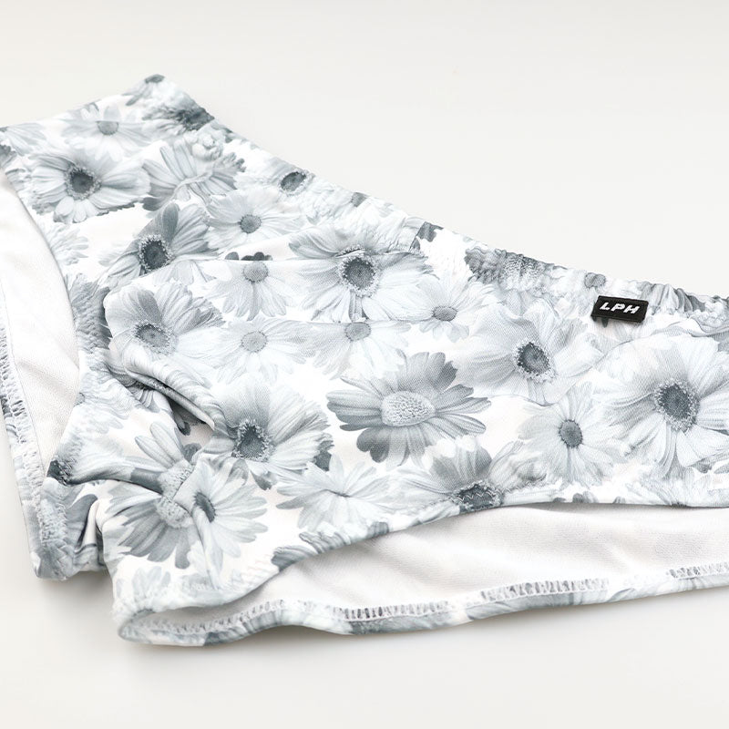 メンズ 柔らかフィット×華やか花柄！男性を包む3Dポーチボクサーブリーフ 629003