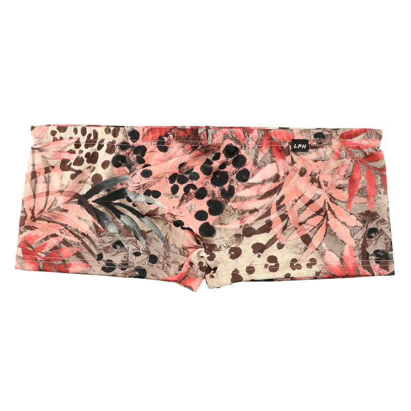 メンズ ワイルドジャングルプリント メンズローライズボクサーパンツ 3Dポーチ型でセクシー＆快適 ストレッチ素材で動きやすく日常使いに最適 629004
