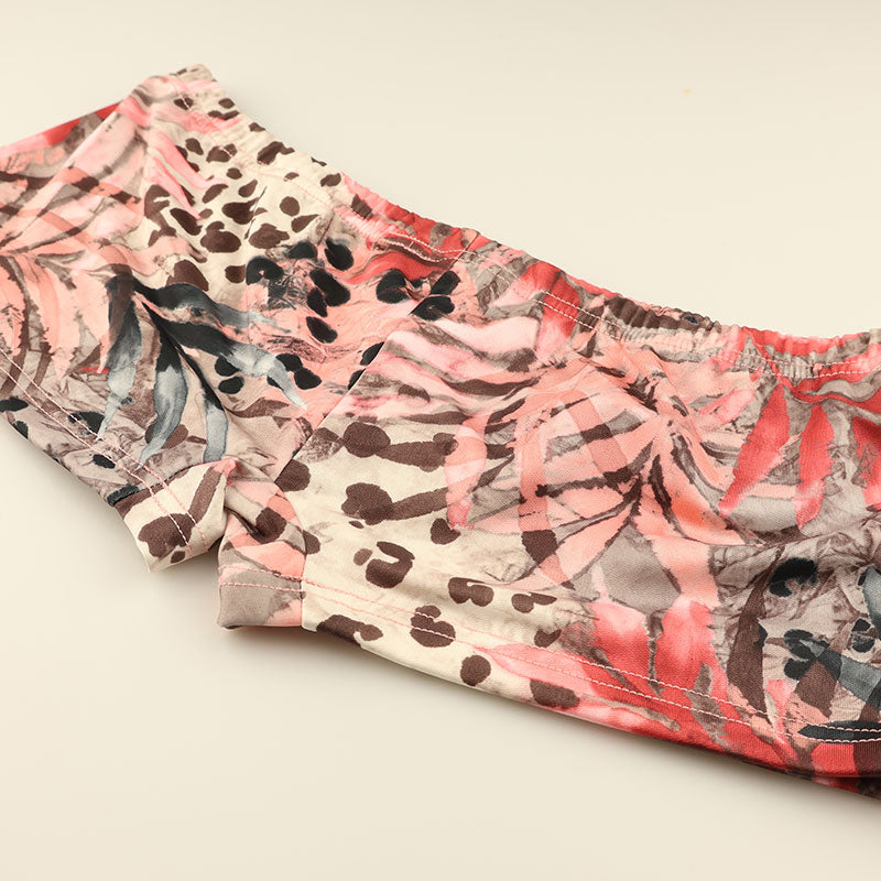 メンズ ワイルドジャングルプリント メンズローライズボクサーパンツ 3Dポーチ型でセクシー＆快適 ストレッチ素材で動きやすく日常使いに最適 629004