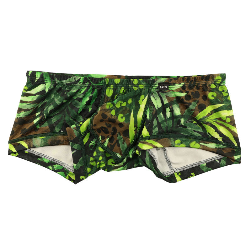 メンズ ジャングルプリント メンズボクサーパンツ ローライズ仕様 3Dポーチでフィット感抜群 日常使いに最適 635006