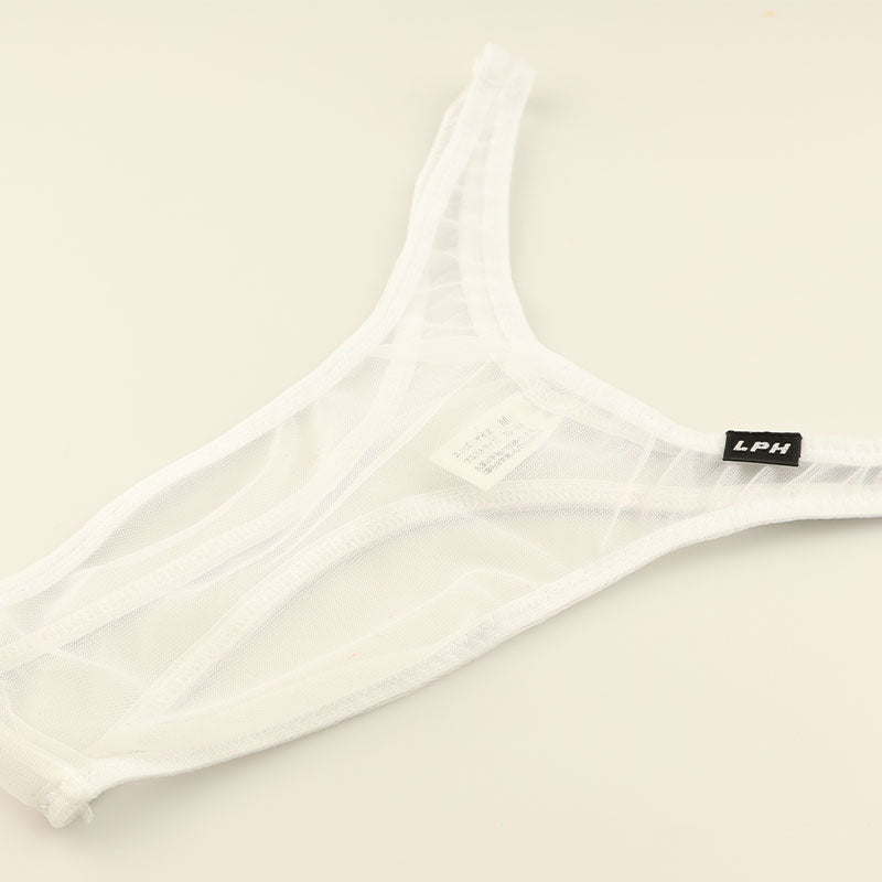 メンズ セクシーに魅せる透け感素材 メンズTバックビキニ 3サイズ展開 700001