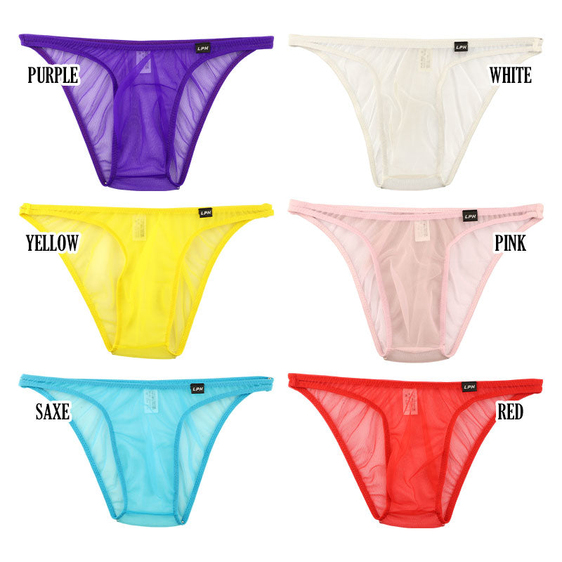 メンズ セクシーに魅せる透け感素材 メンズフルバックビキニ 3サイズ展開 700002