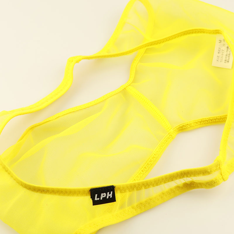 メンズ セクシーに魅せる透け感素材 メンズフルバックビキニ 3サイズ展開 700002