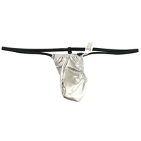 Men's Patent Fabric Side Binder Mini G-String Bikini 715003