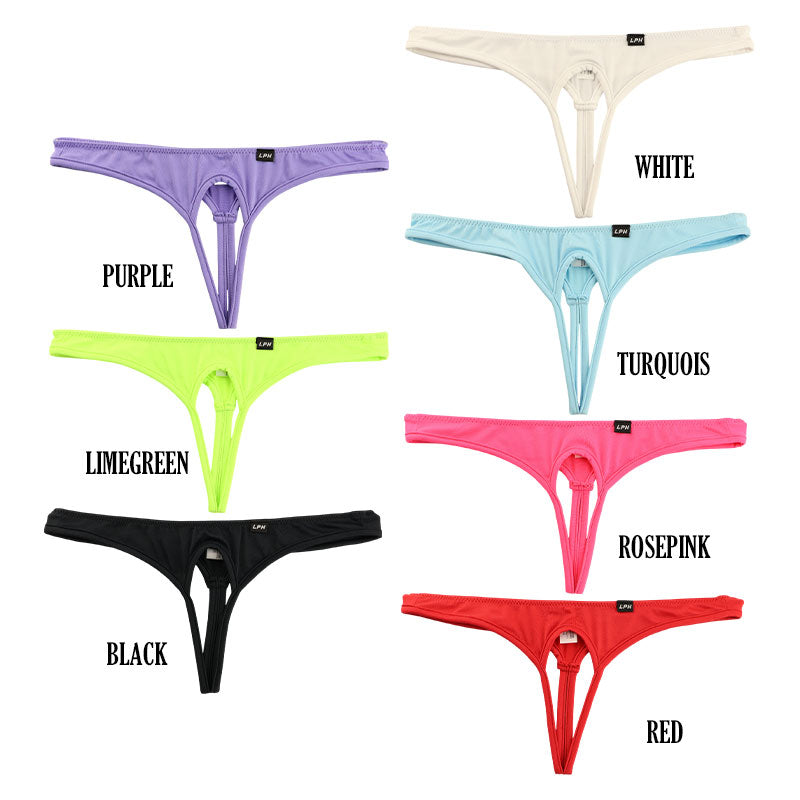 Men's E6000 fabric, full front open, open feel, T-back bikini 718026