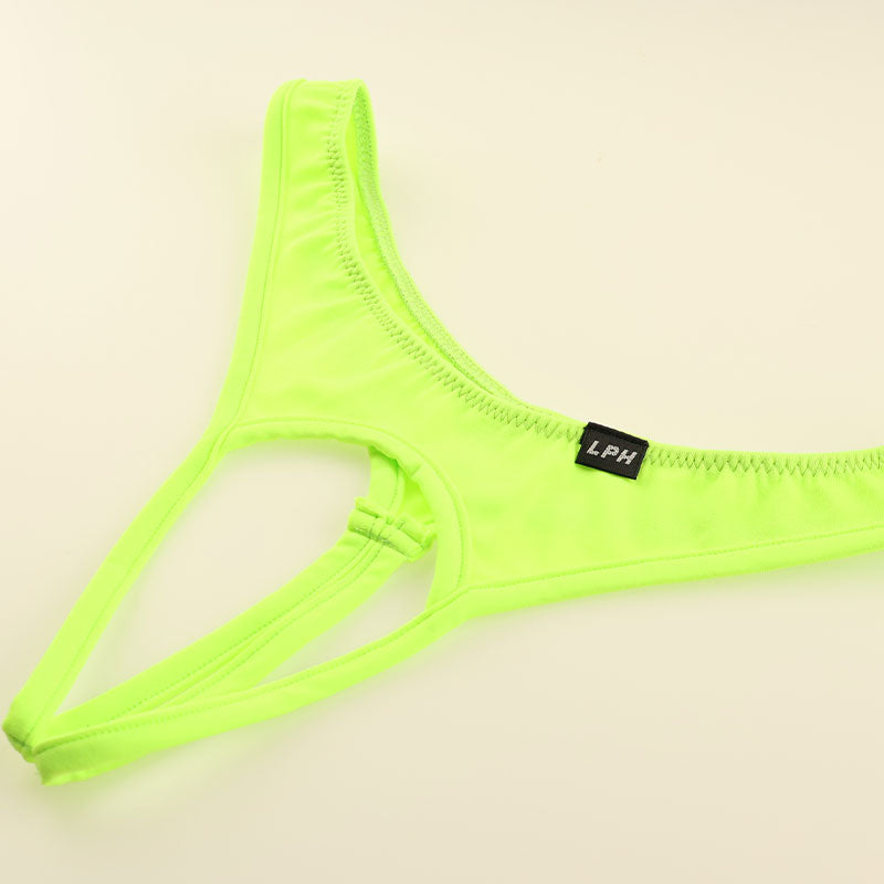 Men's E6000 fabric, full front open, open feel, T-back bikini 718026