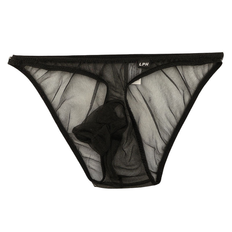 メンズ 軽くてふんわり透け感 シースルー素材のサイドギャザー付きセクシーゾウさん型メンズビキニ 718036