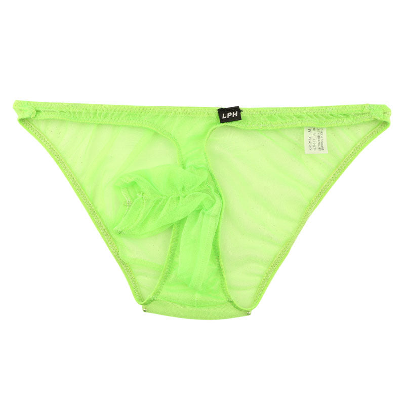 Men's lightweight, soft, and sheer see-through, sexy elephant-shaped bikini with side gathers (718036)