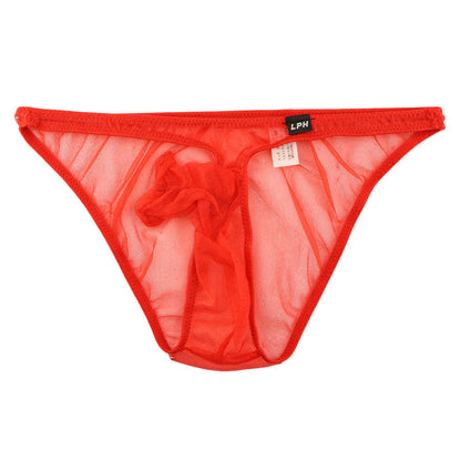 Men's lightweight, soft, and sheer see-through, sexy elephant-shaped bikini with side gathers (718036)