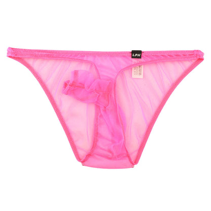 Men's lightweight, soft, and sheer see-through, sexy elephant-shaped bikini with side gathers (718036)