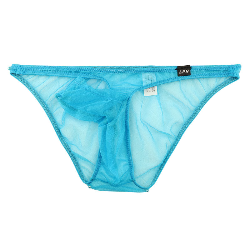 Men's lightweight, soft, and sheer see-through, sexy elephant-shaped bikini with side gathers (718036)