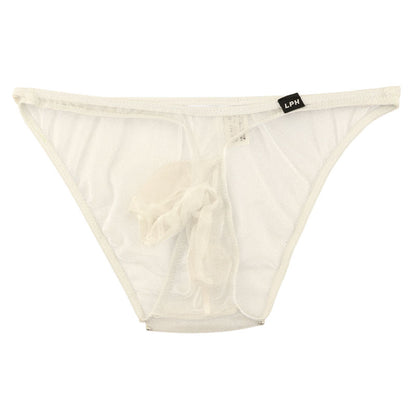 Men's lightweight, soft, and sheer see-through, sexy elephant-shaped bikini with side gathers (718036)