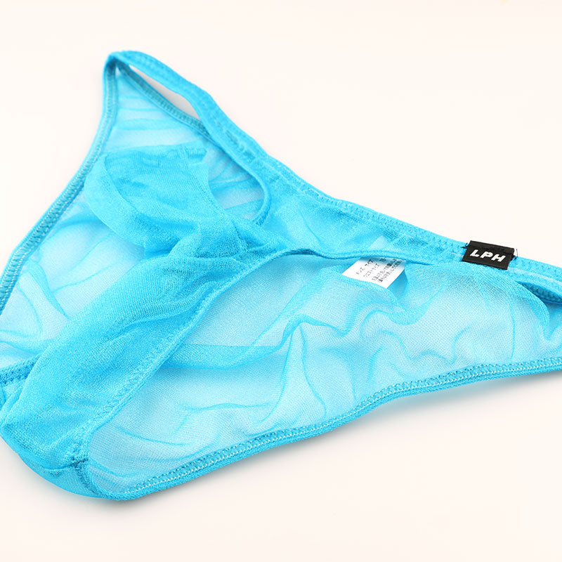 Men's lightweight, soft, and sheer see-through, sexy elephant-shaped bikini with side gathers (718036)