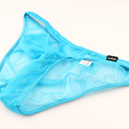 Men's lightweight, soft, and sheer see-through, sexy elephant-shaped bikini with side gathers (718036)