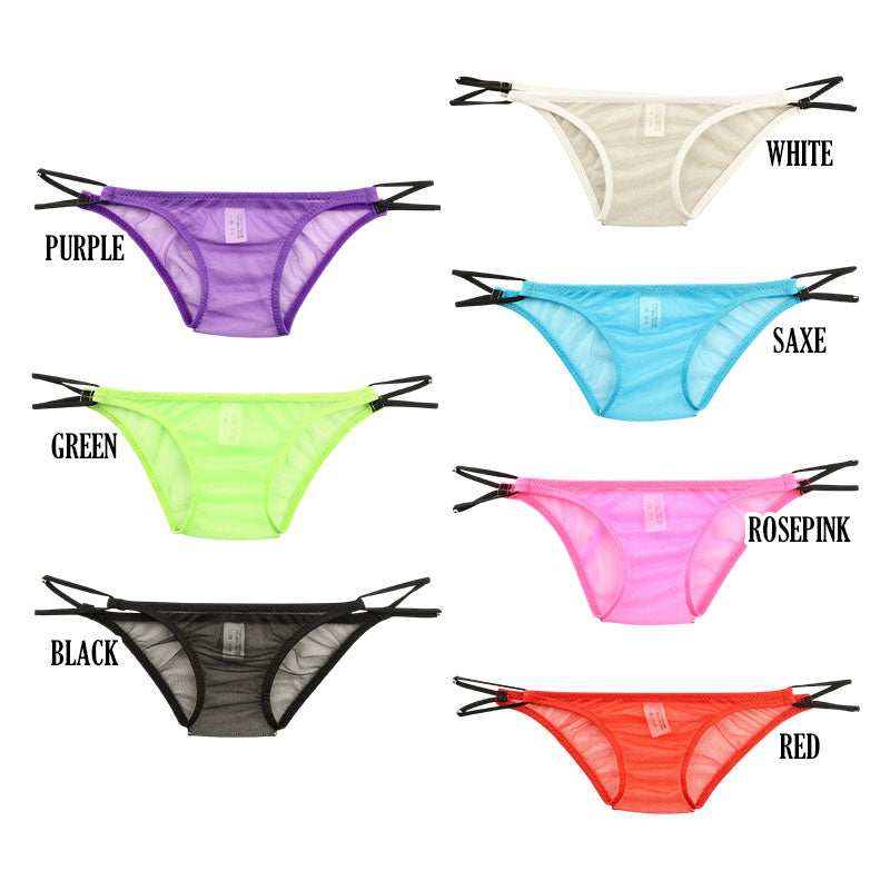 ユニセックス ハーフバック ミストラメ シースルー キラキラ ローライズ 2本ループゴム 718048