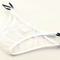 ユニセックス ハーフバック ミストラメ シースルー キラキラ ローライズ 2本ループゴム 718048