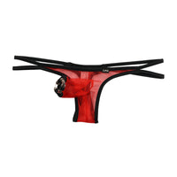 メンズ ミストラメ入り 貫通型ゾウさん ソフトシリコンリング付き Tバックビキニ 720047