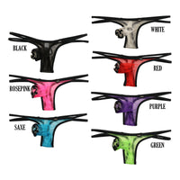 メンズ ミストラメ入り 貫通型ゾウさん ソフトシリコンリング付き Tバックビキニ 720047