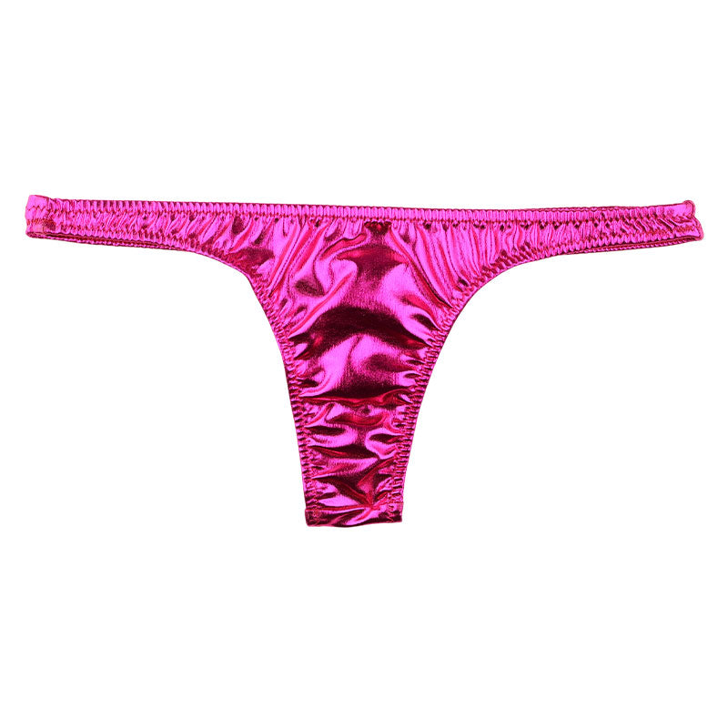 ユニセックス メタリック輝きTバックショーツ ユニセックス 股浅デザイン 720054