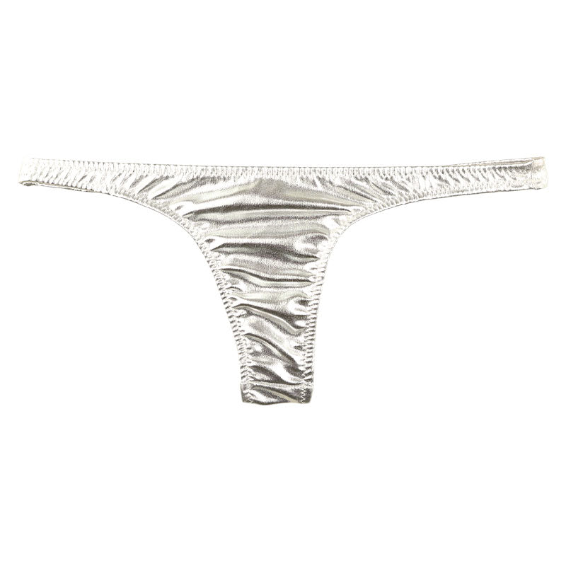 ユニセックス メタリック輝きTバックショーツ ユニセックス 股浅デザイン 720054