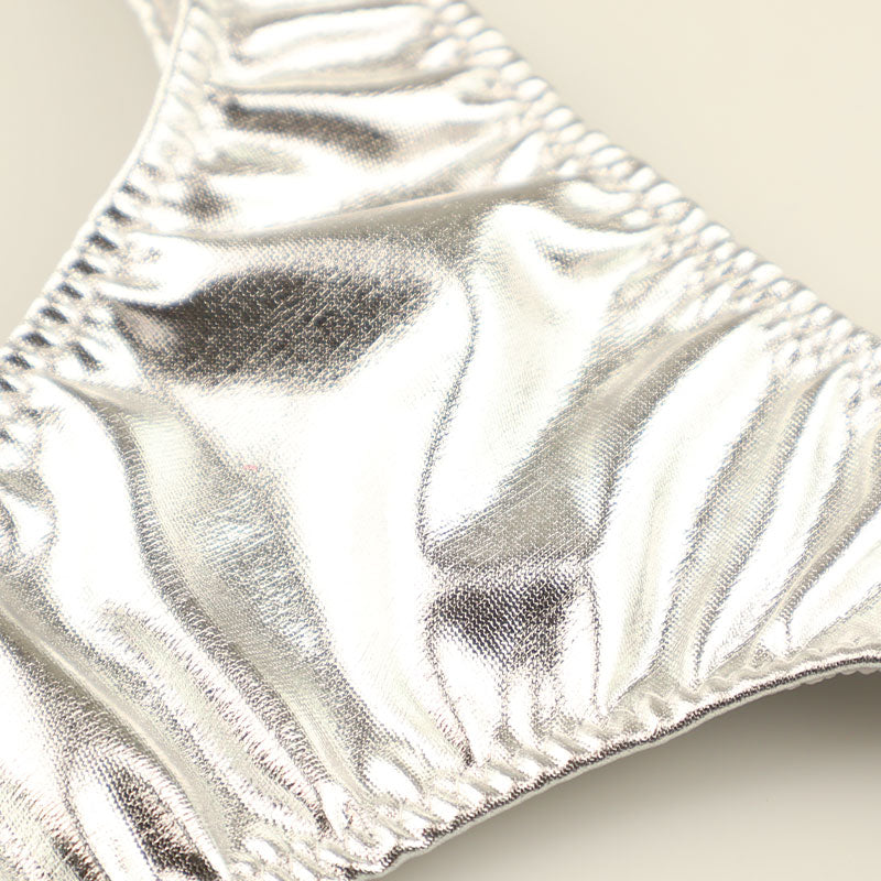 ユニセックス メタリック輝きTバックショーツ ユニセックス 股浅デザイン 720054