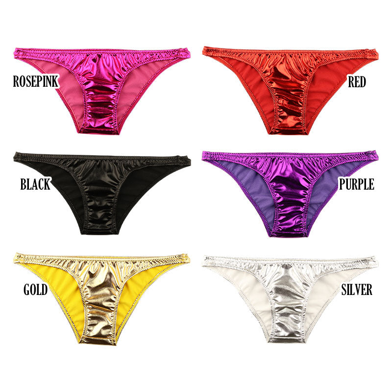 ユニセックス メタリック輝きハーフバックショーツ ユニセックス 股浅デザイン 720055