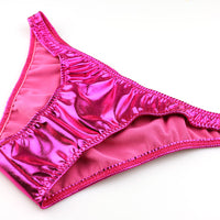 ユニセックス メタリック輝きハーフバックショーツ ユニセックス 股浅デザイン 720055