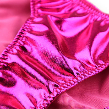 ユニセックス メタリック輝きハーフバックショーツ ユニセックス 股浅デザイン 720055