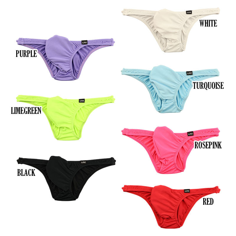 メンズ E6000生地 メンズハーフバックビキニ 上向き3Dポーチ ローライズ 720059