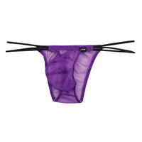 メンズ 透け感 ミストラメ 極小ビキニショーツ サイドループゴム デザイン ハーフバック 720068