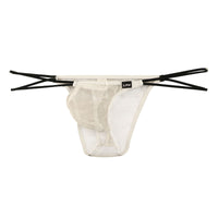 メンズ 透け感 ミストラメ 極小ビキニショーツ サイドループゴム デザイン ハーフバック 720068