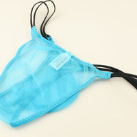 メンズ 透け感 ミストラメ 極小ビキニショーツ サイドループゴム デザイン ハーフバック 720068