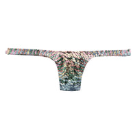 ユニセックス スパンコールプリント 上品微光沢ユニセックス極小Tバック 720074