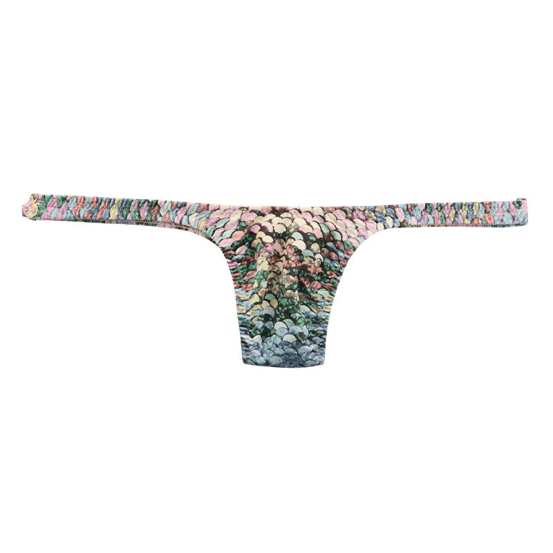 ユニセックス スパンコールプリント 上品微光沢ユニセックス極小Tバック 720074