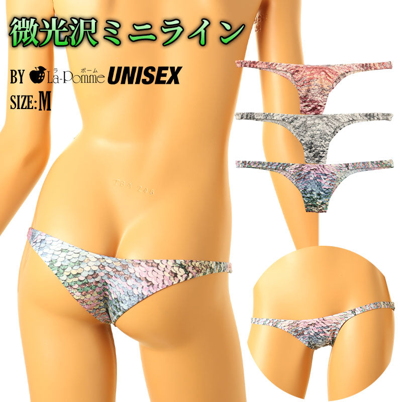 ユニセックス スパンコールプリント 上品微光沢ユニセックス極小ハーフバック 720075