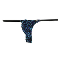 メンズ 立体3Dポーチ メンズ極小Tバックビキニ ヒョウ柄 軽量ジョーゼット 721060