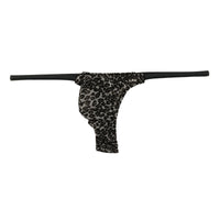 メンズ 立体3Dポーチ メンズ極小Tバックビキニ ヒョウ柄 軽量ジョーゼット 721060