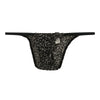 メンズ 立体3Dポーチ メンズ極小ハーフバックビキニ ヒョウ柄 軽量ジョーゼット 721061