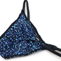 メンズ 立体3Dポーチ メンズ極小ハーフバックビキニ ヒョウ柄 軽量ジョーゼット 721061